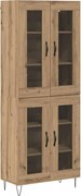 vidaXL Bufet Stejar Artizanal 69,5 x 34 x 180 cm Lemn compozit