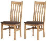 Set de scaune de sufragerie C-2100 BR2, stejar, 2buc.