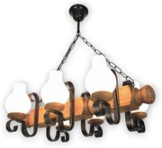 Candelabru rustic fabricat manual din lemn Rustic WOOD-RU-SP6