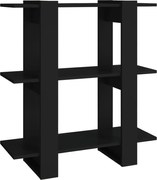 vidaXL Bibliotecă/Separator cameră, negru, 80x30x87 cm