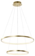 Lampă modernă cu pandantiv cu inel auriu incluzând LED - Anella Duo