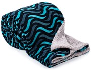 Pătură din imitație blănță 4Home Blue Wave, 150 x 200 cm