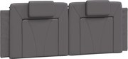 vidaXL Pernă pentru tăblie pat, Viana, gri, 140 cm, piele artificială