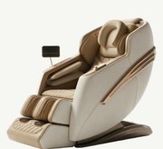 Fotoliu de masaj 4D cu SL-Track, Zero Gravity, incalzire si port USB, Alb/Bej