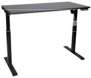 Birou reglabil electric TerrA3 s BLACK - profil pătrat , 1 motor, cadrul negru (Dimensiune blat: 100x60 cm, Culoare blat: Alb 25mm)