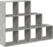 vidaXL Bibliotecă/separator cameră gri beton 137,5x29x103,5 cm lemn