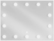 Mexen Dona oglindă de baie iluminată 80 x 60 cm, LED 6000K, anti-aburire - 9818-080-060-611-00