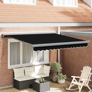 vidaXL Cortina Retractabilă Negru 300 x 250 cm Material textil, Metal