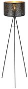 Lampadar cu trepied design modern TUNNO negru, auriu 15342S GL