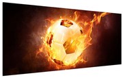 Tablou cumingea de fotbal în foc (120x50 cm), în 40 de alte dimensiuni noi