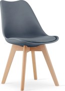 OFERTA Scaun BALI MARK gri inchis cu picioare din fag calitatea II.