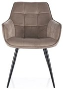 Scaun Lilia velvet bej 40/negru