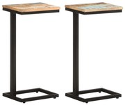 vidaXL Mese laterale, 2 buc., 31,5x24,5x64,5 cm, lemn masiv reciclat