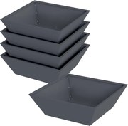 vidaXL Vază pentru Grădină 5 pcs Antracit 50 x 50 x 15 cm