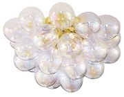 Plafonieră de design auriu cu sticlă curcubeu 6 lumini - Uvas