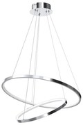 Lustră LED pe cablu HOOP LED/51W/230V d. 60 cm 4000K crom lucios