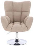 HR650N Latte Boucle Scaun Bază Cromata