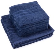 Set de prosoape Classic albastru închis, 4 buc. 50 x 100 cm, 2 buc. 70 x 140 cm, 4 bucăți 50 x 100 cm, 2 bucăți 70 x 140 cm