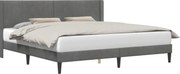 vidaXL Cadru de pat cu headboard Gri închis 180 x 200 cm Catifea