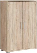 Dulap OFFICE, stejar sonoma, PAL laminat, cu 2 usi, 80x35x114 cm