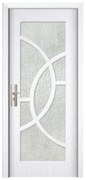 Usa Interior din MDF Novo Doors ND309, Cadru din Lemn Masiv, Geam Sablat, KIT COMPLET, Toc , Manere si balamale incluse (Culoare: Alb, Dimensiune: 80