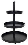 Platou etajat Amstel, metal, negru, 25.5 x 35 cm