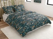 Lenjerie de pat microplus VULPE SI IEPURE verde inchis Dimensiunile lenjeriei: 70 x 90 cm | 140 x 200 cm