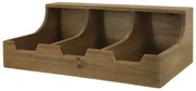 Raft organizator, natur, din lemn masiv, cu 3 compartimente, Gaal