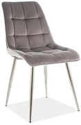 Scaun de sufragerie Charlie (Gri + Cromat). Promo -6%. 1050308