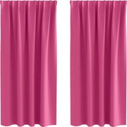 vidaXL Perdele Opaque cu Inel 2 pcs Roz Aprins 175 x 140 cm Poliester