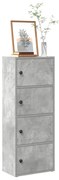 vidaXL Bibliotecă, gri beton, 40x24x102 cm, lemn prelucrat