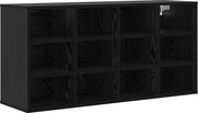 vidaXL Dulap pentru pantofi cu raft Stejar Negru 103 x 30 x 51 cm