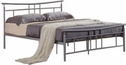 Cadru pat cu somieră, metal argintiu, 160x200, DORADO NEW