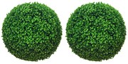HOMCOM Set de 2 Bile Artificiale, Bile de Arbori Topiari din Buxus,  Ø40cm, Verde | Aosom Romania