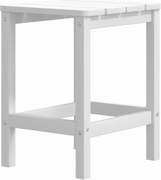 vidaXL Masă Adirondack de grădină, alb, 38x38x46 cm, HDPE