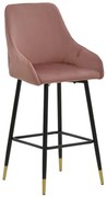 Scaun Bar Lillys Catifea Roz