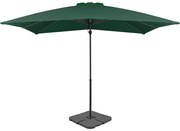 vidaXL Umbrelă de soare de grădină, bază portabilă, verde