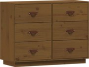 vidaXL Dulap, maro miere, 100x40x75 cm, lemn masiv de pin