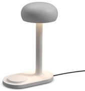 Lampa Emendo cu incarcator wireless QI, bej - Eva Solo