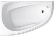 Cada baie pe colt Cersanit Joanna New, 150 x 95 cm, asimetrica, orientare stanga, alba 1500x950 mm, Stanga