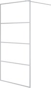 vidaXL Paravan duș walk-in argintiu 100x195 cm sticlă ESG transparentă