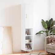 vidaXL Dulap înalt, alb extralucios, 34,5x34x180 cm, lemn prelucrat