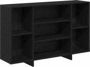 vidaXL Bufet Stejar Negru 120 x 30 x 75 cm Lemn compozit