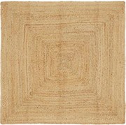 vidaXL Covor de zonă Bej 120 x 120 cm Iută