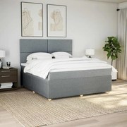 vidaXL Pat continental, gri deschis, 180x200 cm, material textil