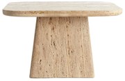 Măsuță de cafea bej cu blat din piatră 60x60 cm Kepami – Light &amp; Living