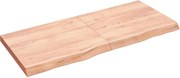 vidaXL Raft de perete maro deschis 140x60x(2-6) cm lemn stejar tratat