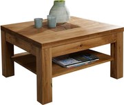 Măsuță lemn masiv de cafea pătrată Rustic Home, 70 × 70 × 45 cm