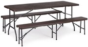 Set catering masă + 2 bănci 180cm Wooden Brown