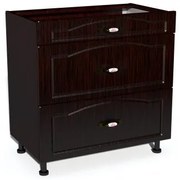 Corp inferior 80 cu 3 sertare metalice pentru greutate Zebra MDF mustata wenge